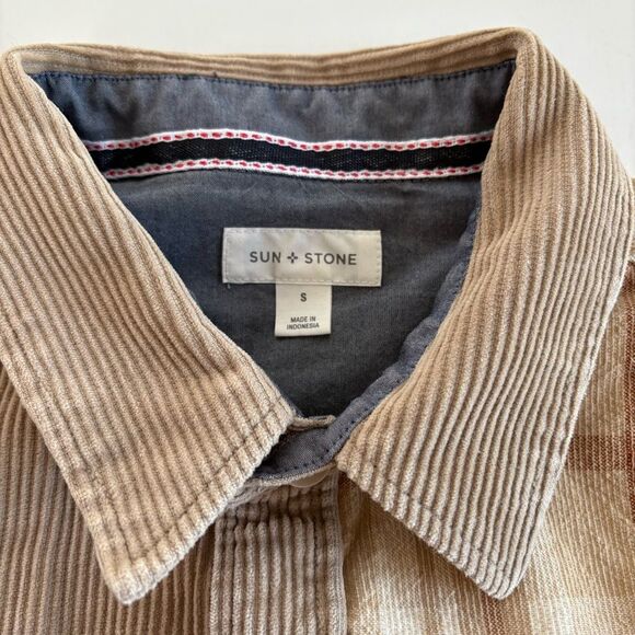 Patchwork Corduroy Shirt in Brown and Tan* - Picture 5 of 9